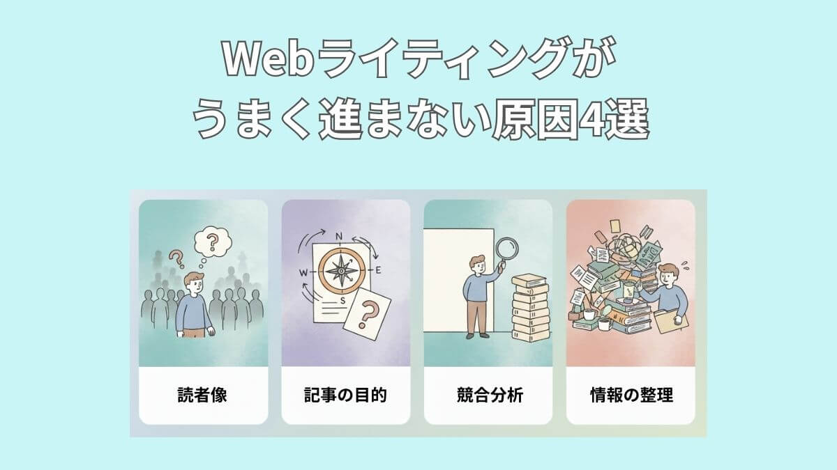 Webライティングが進まない原因についての画像